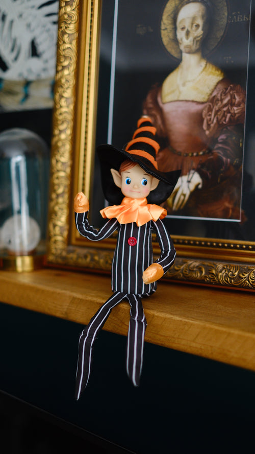 Halloween or Samhain Elf - Pinstripe (Blue Eyes)