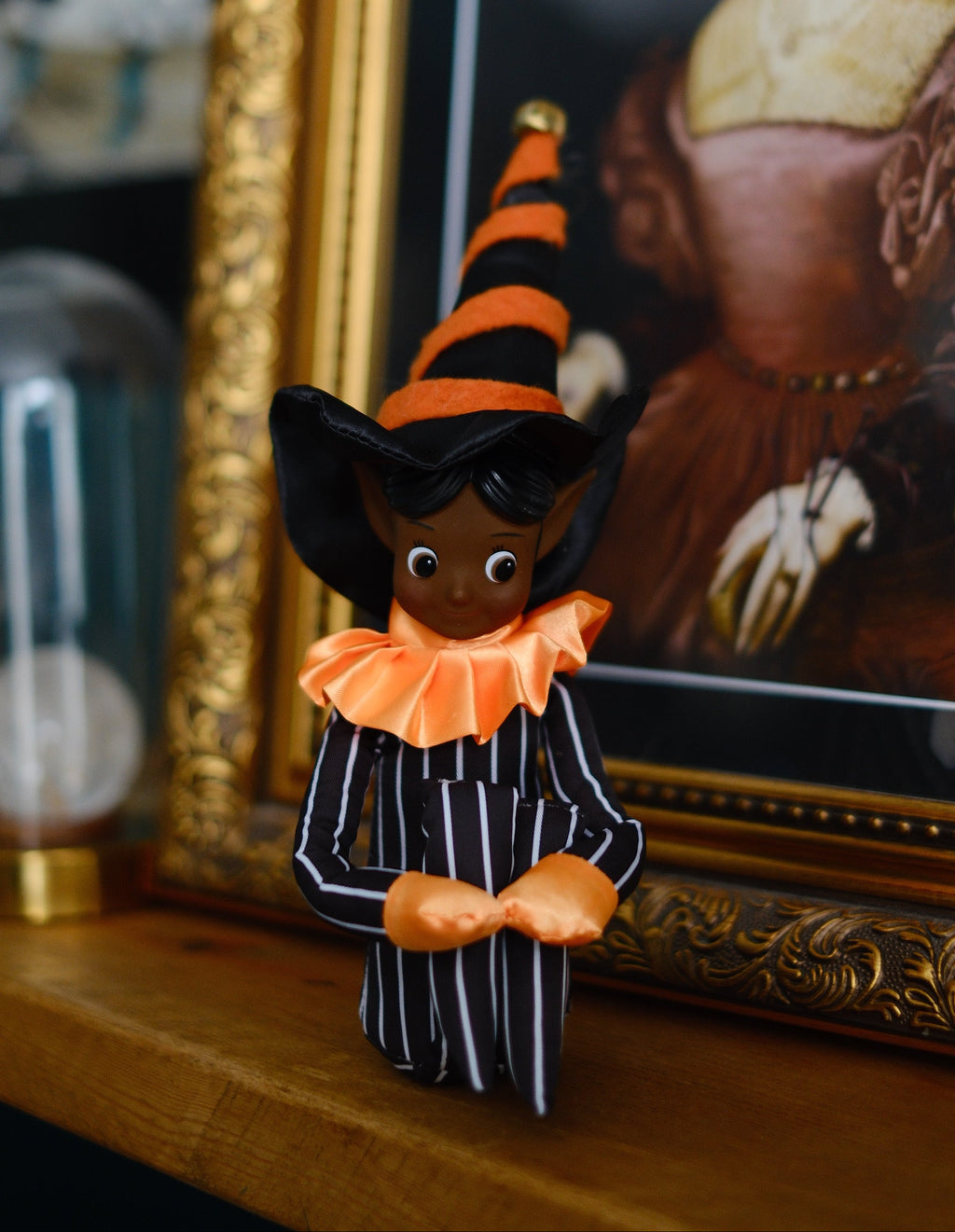 Halloween or Samhain Elf - Pinstripe (Brown Eyes)