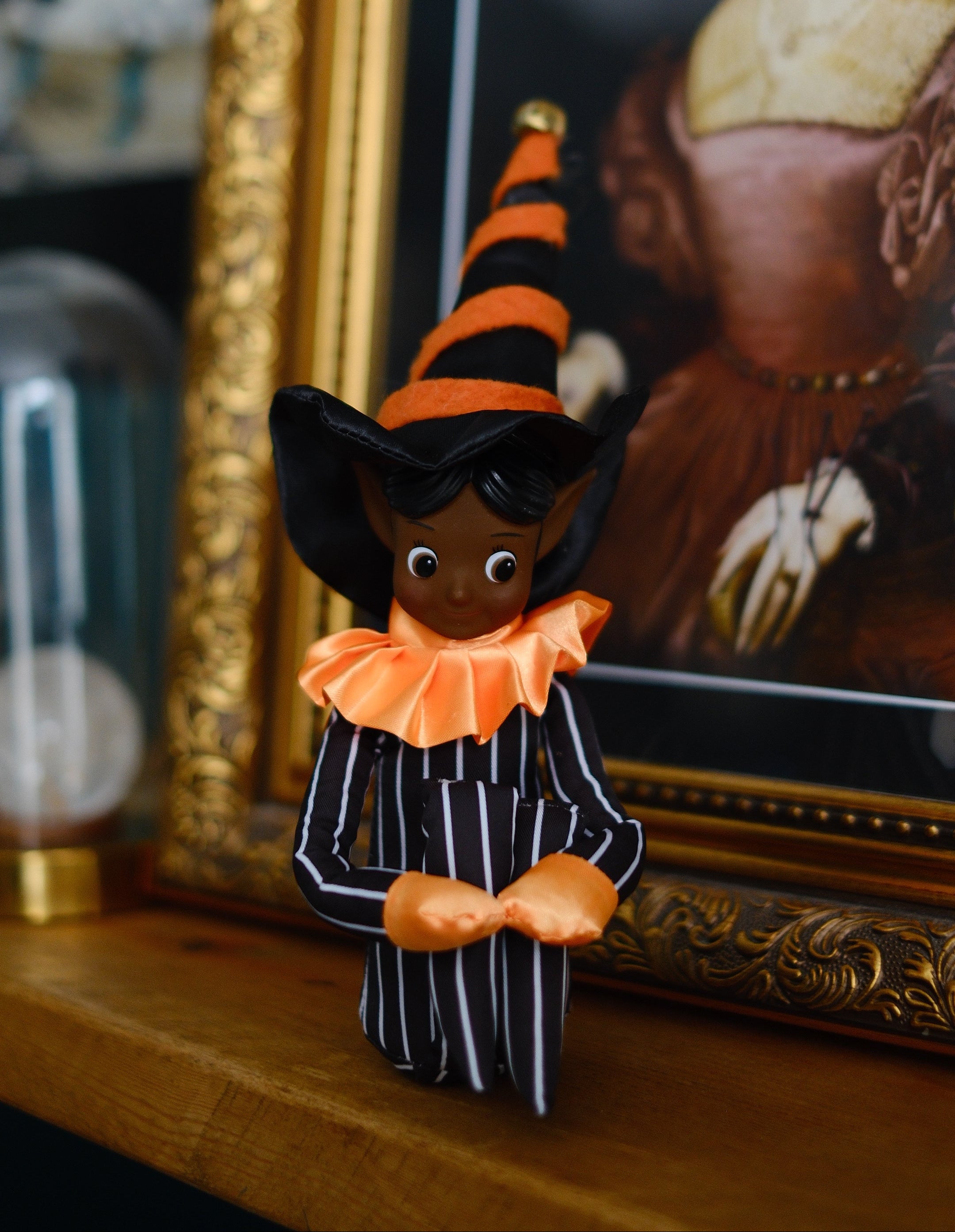 Halloween or Samhain Elf - Pinstripe (Brown Eyes)