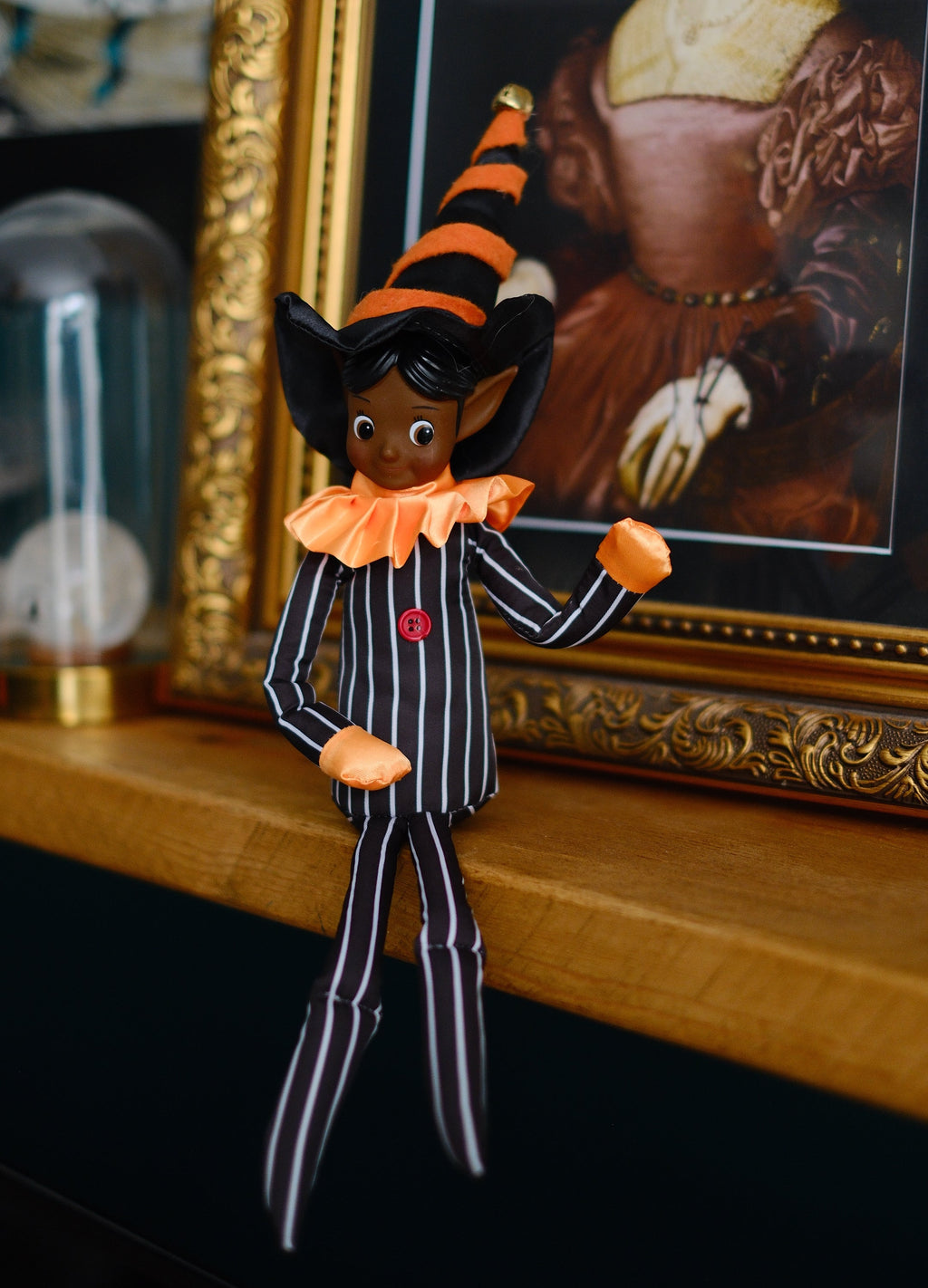 Halloween or Samhain Elf - Pinstripe (Brown Eyes)