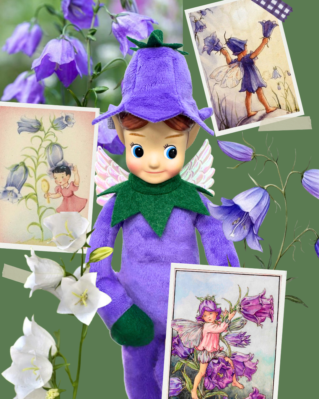 Vintage Style Summer Flower Knee Hugger Elf Fairy Decoration