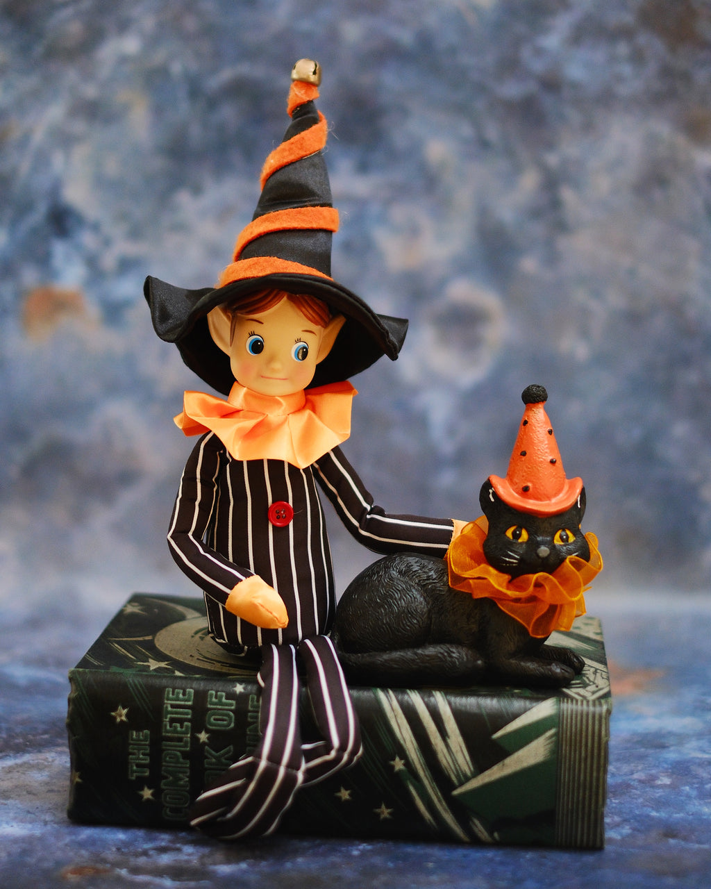 Vintage Style Halloween Elf Shelf Sitter Decoration