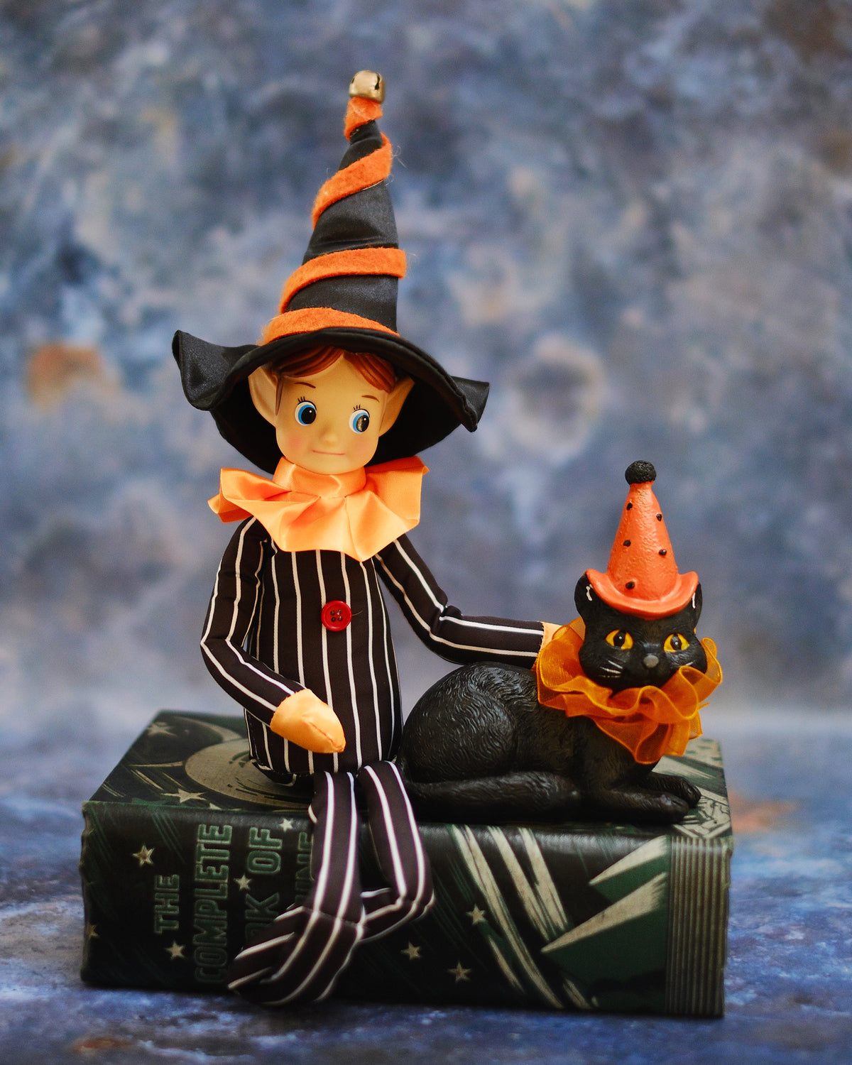 Vintage Style Halloween Elf Shelf Sitter Decoration