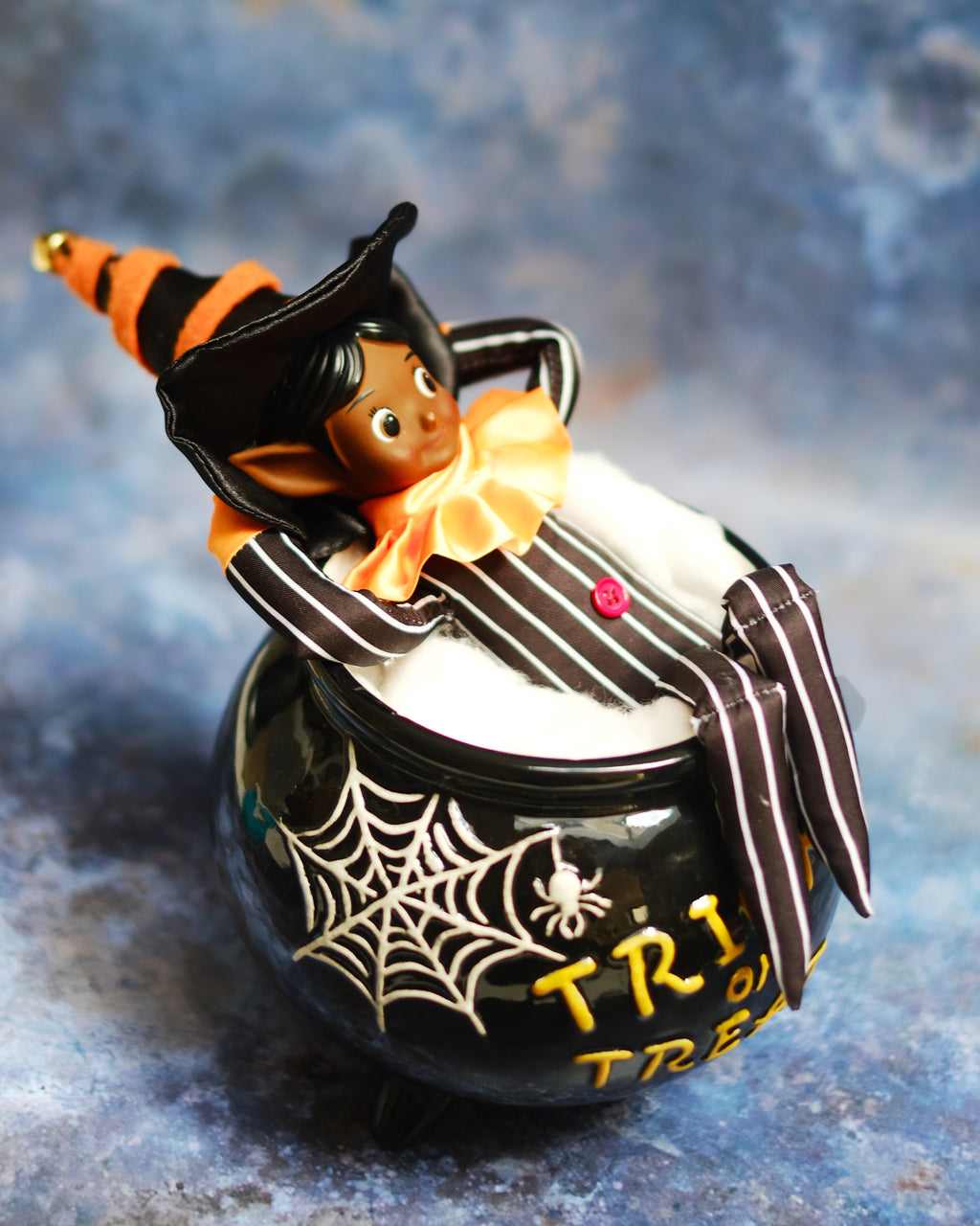 Vintage Style Halloween Elf Shelf Sitter Decoration