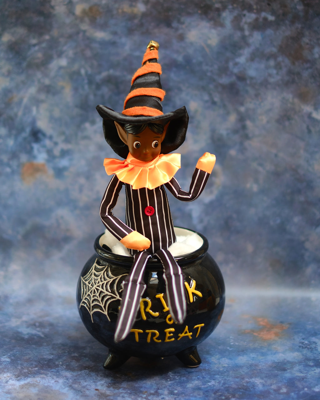 Vintage Style Halloween Elf Shelf Sitter Decoration