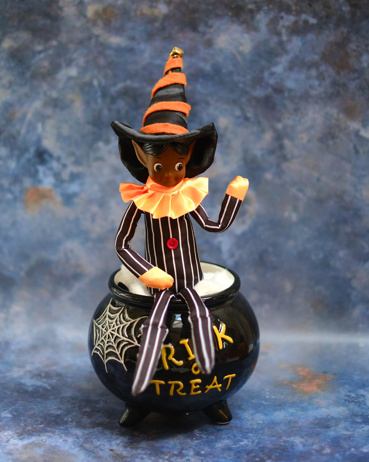 Vintage Style Halloween Elf Shelf Sitter Decoration
