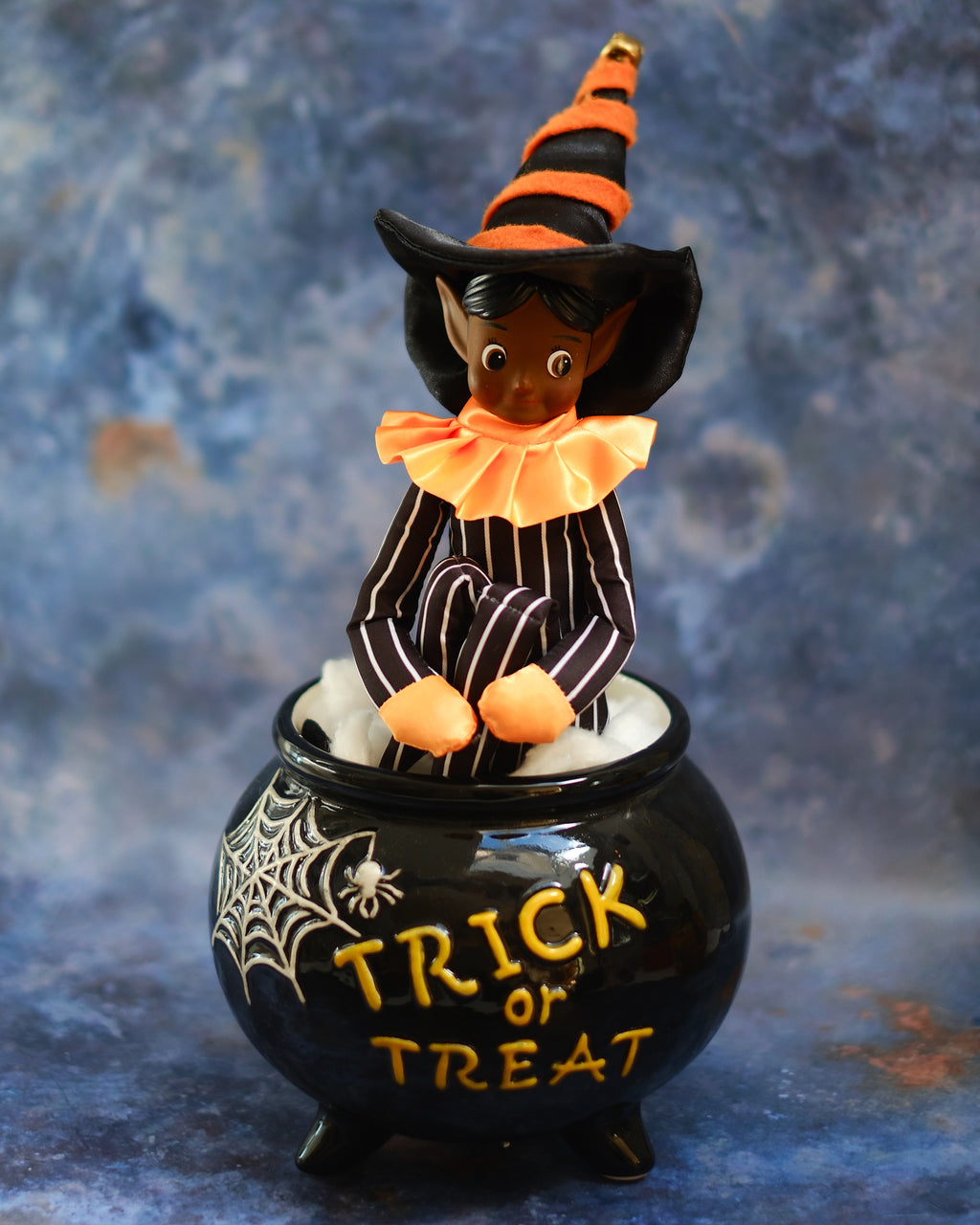 Vintage Style Halloween Elf Shelf Sitter Decoration