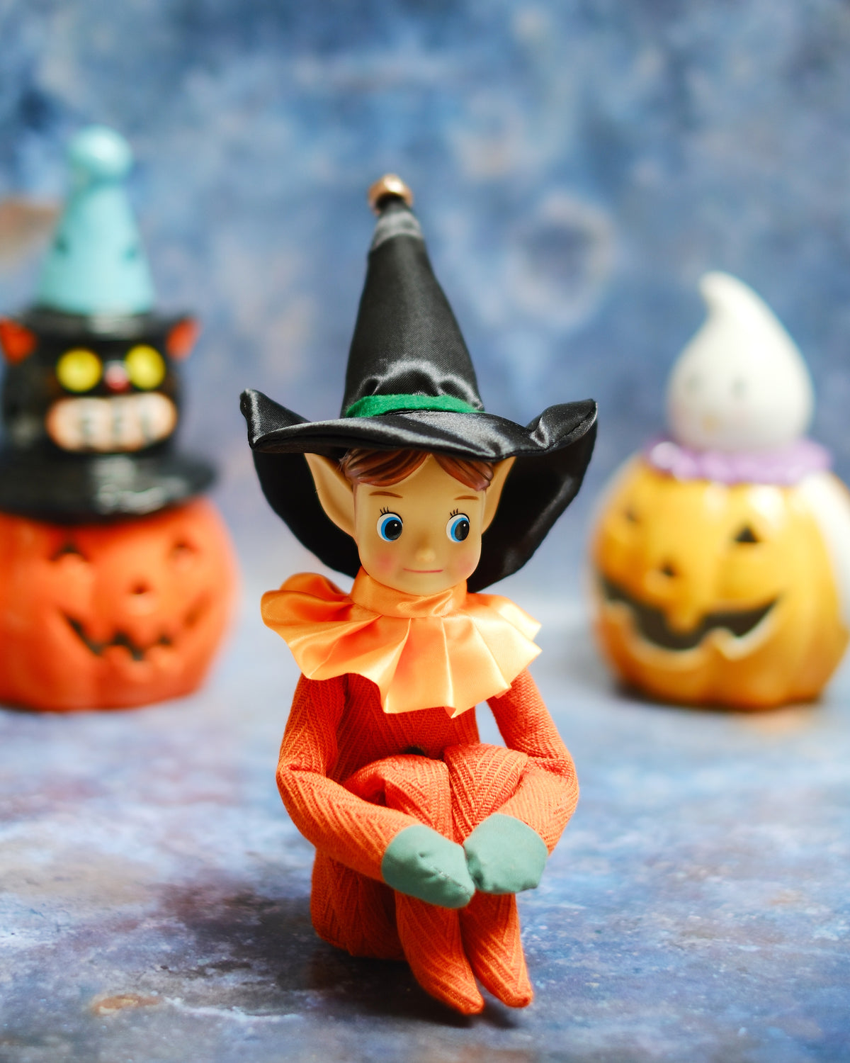 Vintage Style Halloween Elf Shelf Sitter Decoration